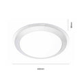 Brilliant Lighting Charlton LED Oyster Ceiling Light, 43cm, 22W, Silver Acrylic, Hardwired 19653/11