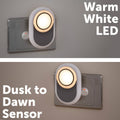 Arlec 240v Pill Plug in LED Night Light - Warm White Glow - Grey - 60mm x 90mm x 60mm - SuperSaverAU - view 3
