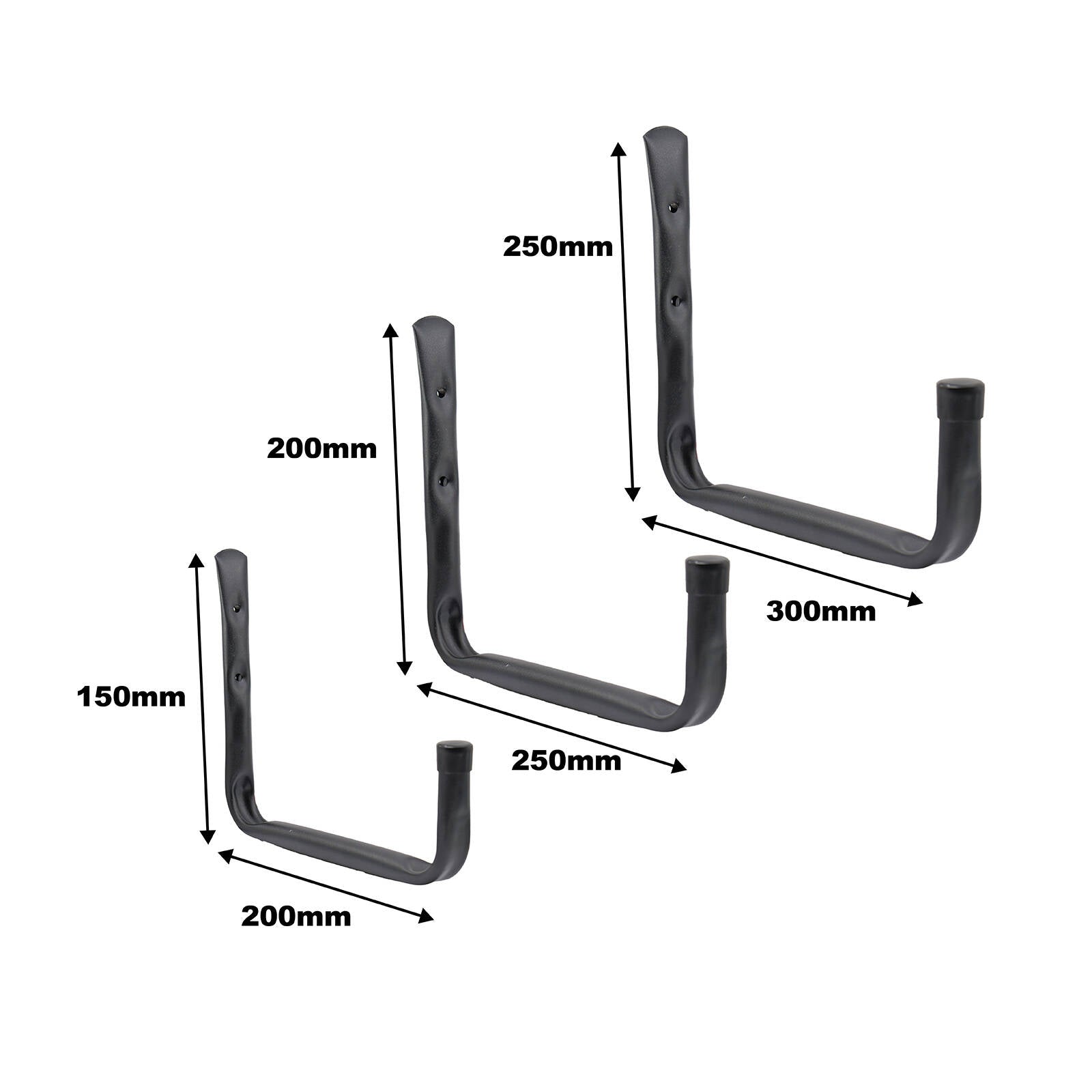 Everhang Black Steel Storage Tube Hook - Multi Pack
