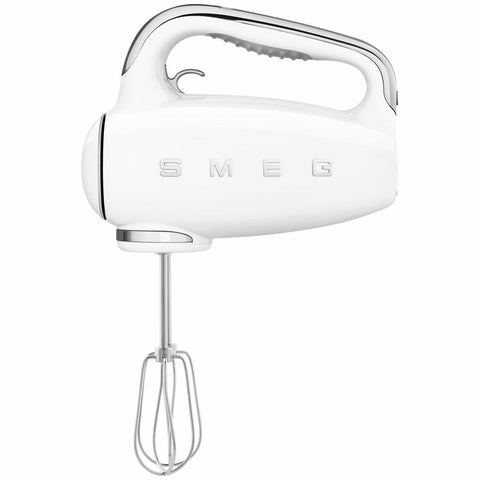 Smeg 50s Retro Style Hand Mixer - 250W, 9 Speeds Plus Turbo, Backlit LED Display, White - HMF01WHAU