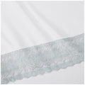 Kingtex 1500 Thread Count Crochet Lace Microfibre Sheet Set King Single Ice Blue/White - SuperSaverAU - view 2