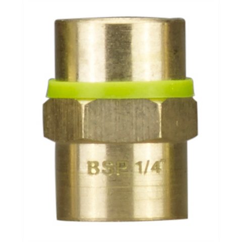 Powerfit 1/4 BSP Female to Female Connector Brass Air Tool Fitting - SuperSaverAU - view 1