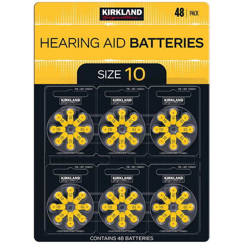 Kirkland Signature Hearing Aid Batteries Size 10 2 x 48 Pack - SuperSaverAU - view 1