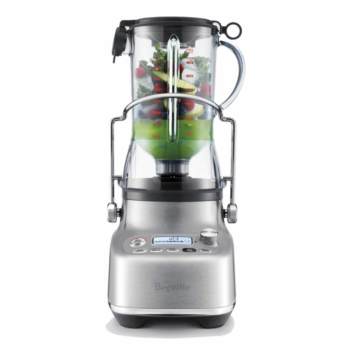 Breville 3X Bluicer Pro Juicer and Blender - 1350W, Cold Spin, 5 One-Touch Programs - BJB815BSS