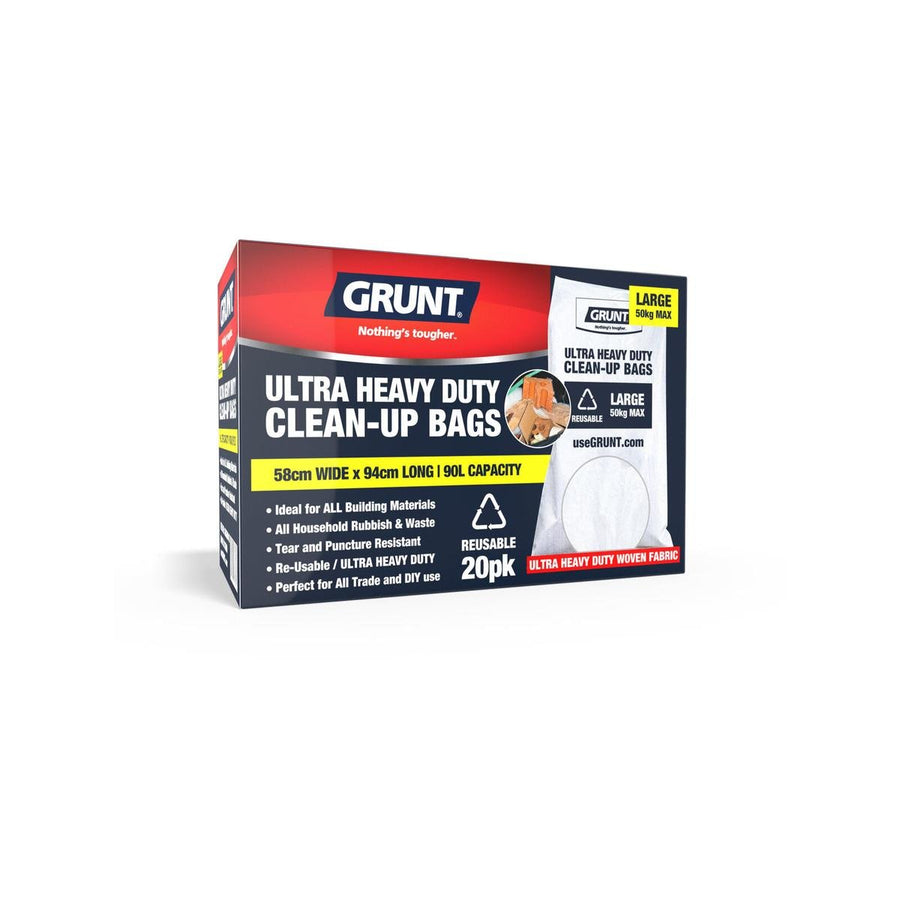 Grunt Ultra Heavy Duty Clean Up Bags - 90L - Tear Resistant - 5 Pack - SuperSaverAU - view 1