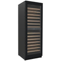 Omega 169 Bottle Dual Zone Wine Cabinet - Black - Triple Glazed UV Glass Door - 14 Timber Shelves - OCW166SB