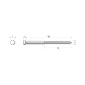 Zenith M12 x 200mm Hot Dip Galvanised Hex Head Coach Screw - Each