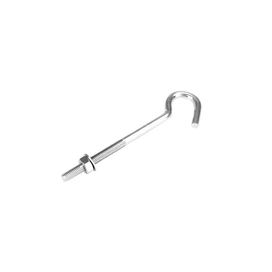 Pinnacle M10 Zinc Plated Hook Bolt - 180mm x 74mm - 50kg Load Capacity