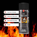 White Knight Hi Temp Spray Paint - 300g - Black - Solvent Based - Heat Resistant - SuperSaverAU - view 2