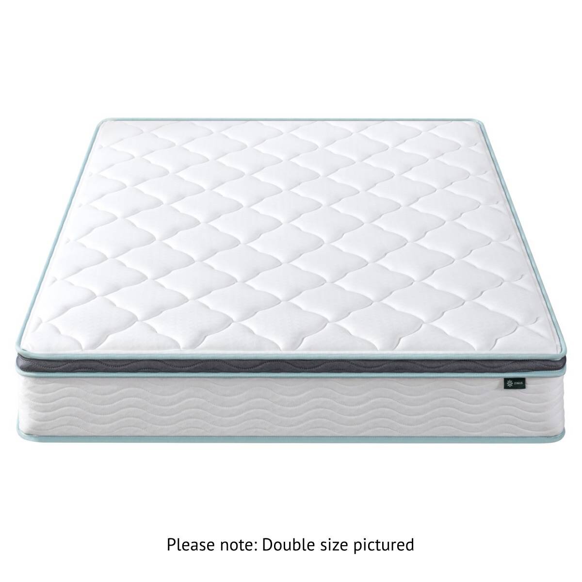 Zinus Double Bonnell Spring Mattress - 25cm Deluxe, Medium Feel, CertiPUR-US Foam - AU-MSSAO1ZC-10D