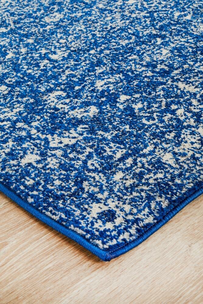 Rug Culture Evoke Extra Large Navy Runner Rug 500X80CM - Power Loomed Polypropylene - EVO-252-NAVY-500X80