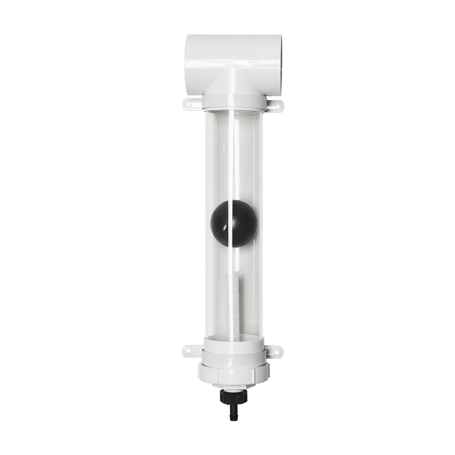 Rain Harvesting 90mm First Flush Downpipe Diverter, White UPVC with Slow Release Valve