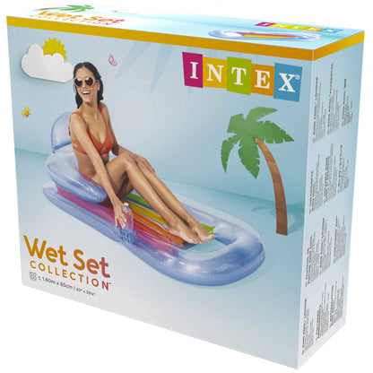 Intex King Kool Inflatable Lounge – Oversized Pool Floats with Built-In Cup Holders