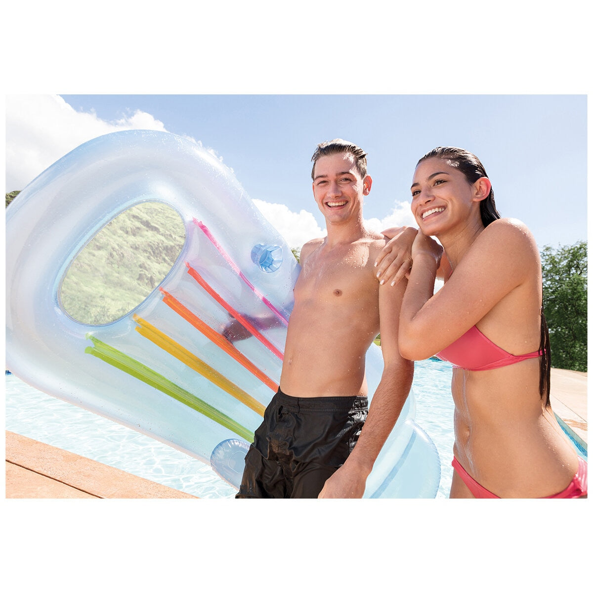 Intex King Kool Inflatable Lounge – Oversized Pool Floats with Built-In Cup Holders