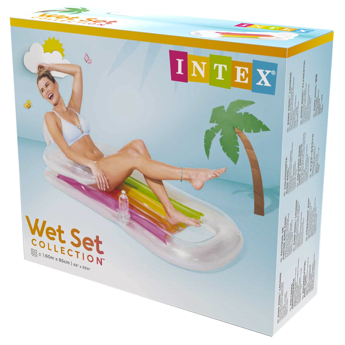 Intex King Kool Inflatable Lounge – Oversized Pool Floats with Built-In Cup Holders
