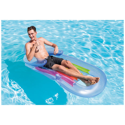 Intex King Kool Inflatable Lounge – Oversized Pool Floats with Built-In Cup Holders