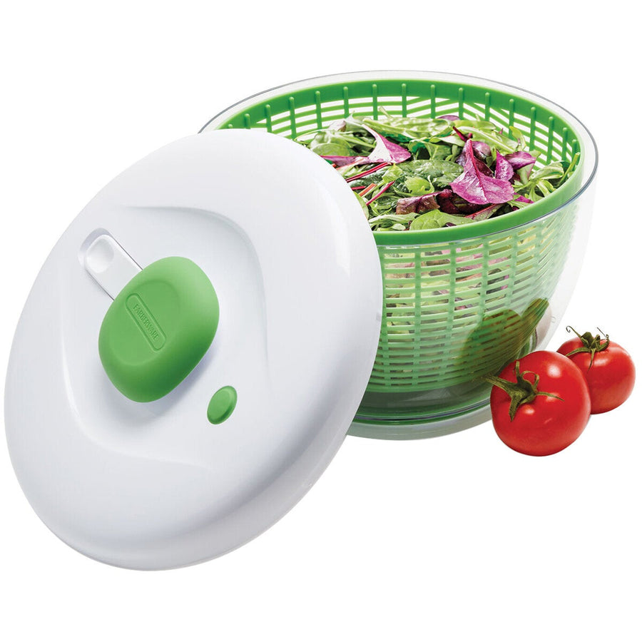 Farberware Pro Pump Salad Spinner and Mixing Bowl Non Slip Base Brake Button
