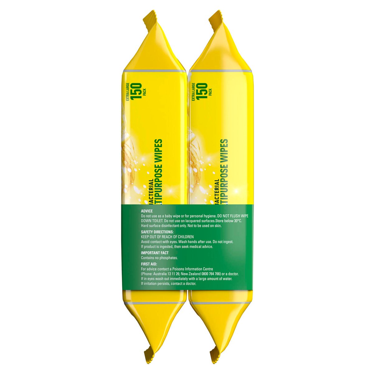 Dettol Lemon Lime Burst Multi Purpose Wipes 300 Pack - 120mm x 205mm - Kills 99.9% Germs