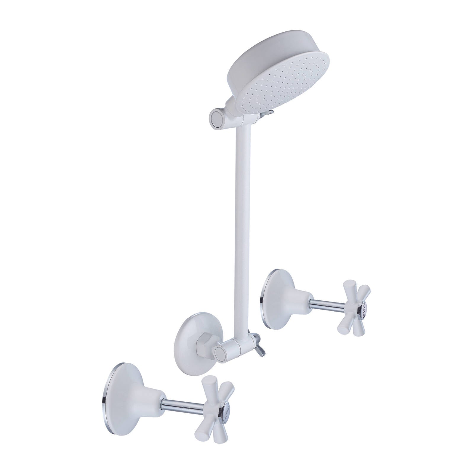 Shaw & Mason White Shower Set - Brass, 7.5L/min WELS 4 Star