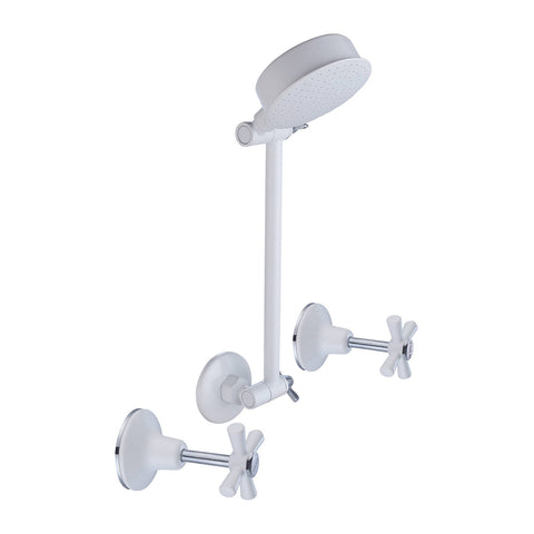 Shaw & Mason White Shower Set - Brass, 7.5L/min WELS 4 Star