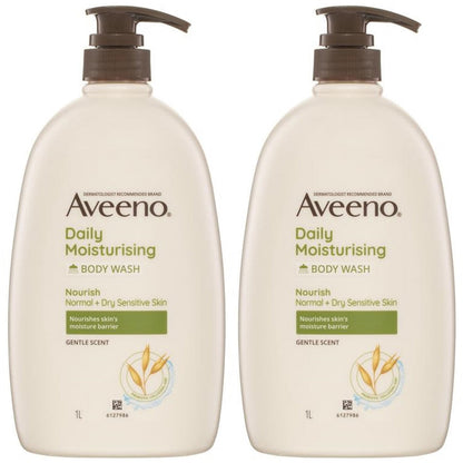 Aveeno Daily Moisturising Body Wash Gentle Scent 2x1L
