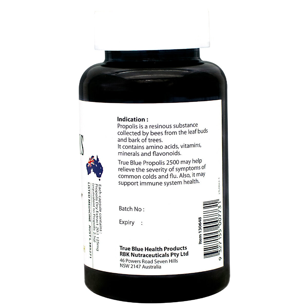 True Blue Propolis 2500mg 300 Capsules - SuperSaverAU - view 3