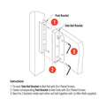 Taskmaster 120 x 40mm Steel Bed Bracket - Set of 4
