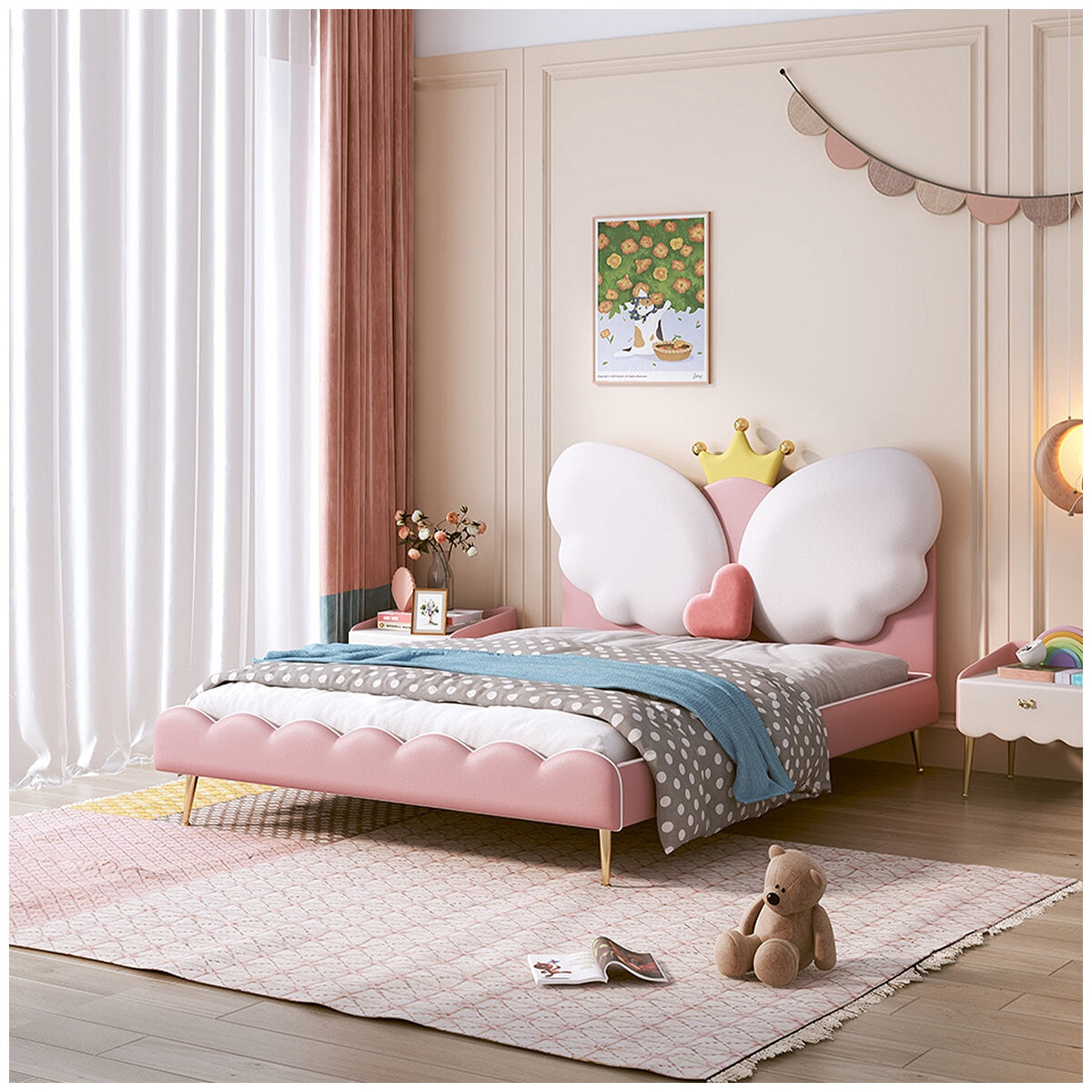 Aesthetik Kids Angel Queen Bed