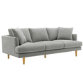 VDL Designs Crown Fabric Sofa Light Grey - SuperSaverAU - view 2