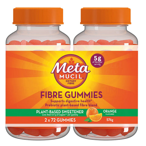 Metamucil Fibre Gummies 2 x 72 Count - SuperSaverAU - view 1