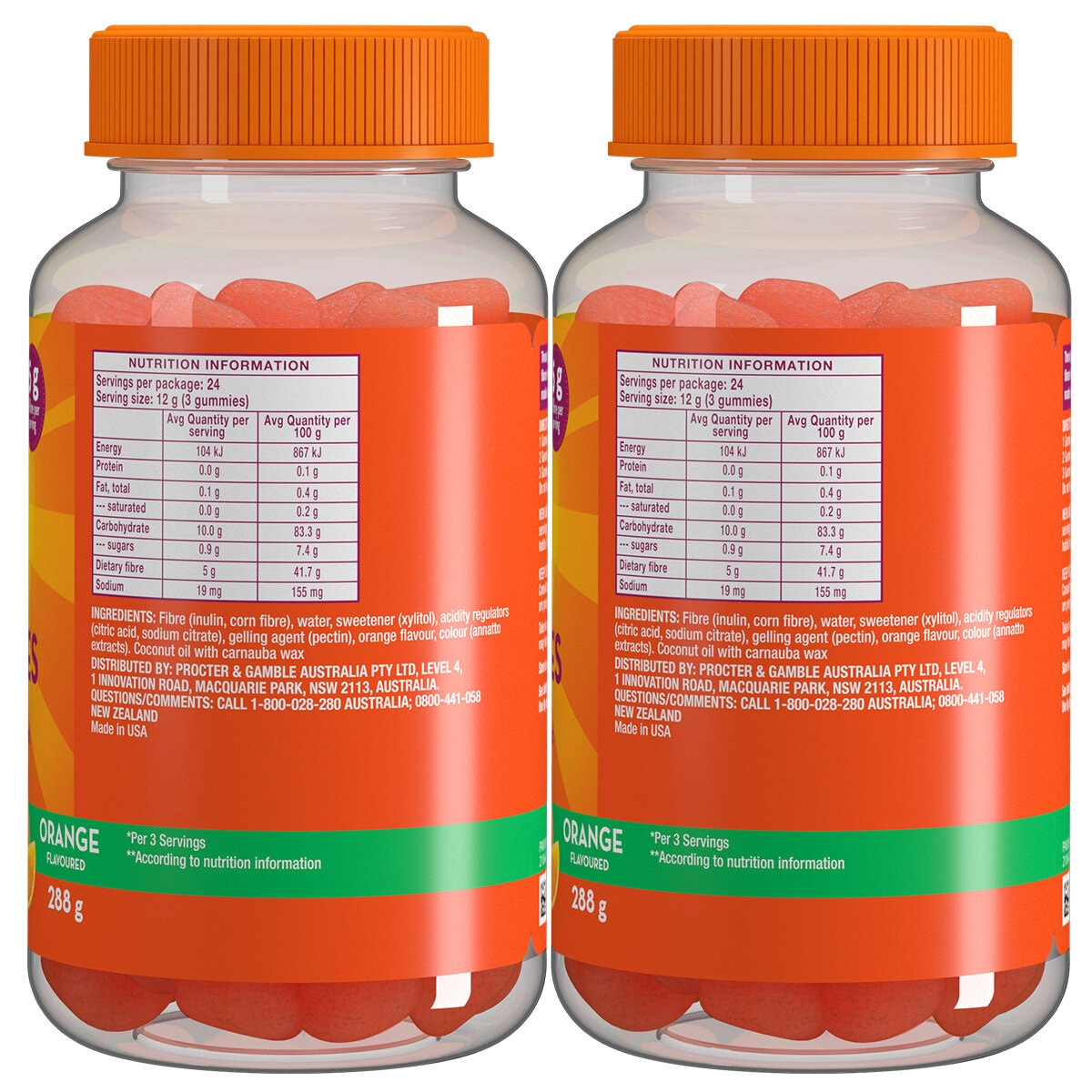 Metamucil Fibre Gummies 2 x 72 Count