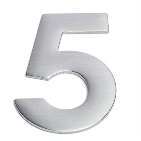 Sandleford Stainless Steel Self Adhesive House Number 5 - 75mm - SuperSaverAU - view 1