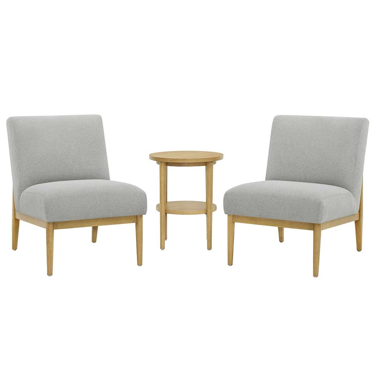Thomasville Fabric Chair And Accent 3 Piece Table Set
