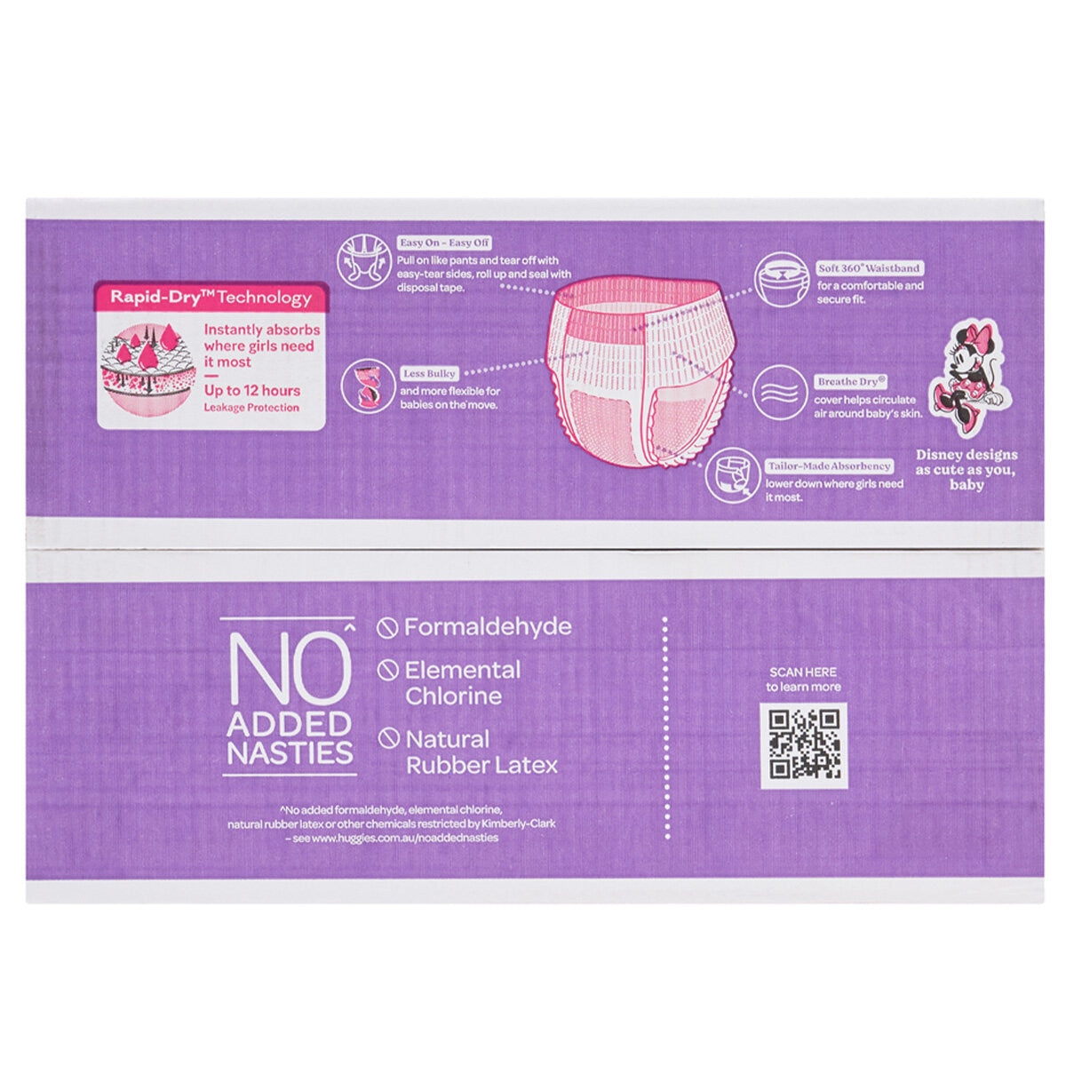 Huggies Girls' Ultra Dry Nappy Pants Plus Size 5 76 Piece - SuperSaverAU - view 4