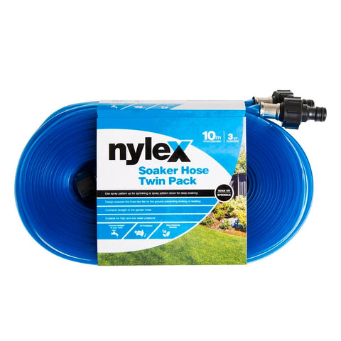 Nylex Soaker Hose - 12mm x 10m Twin Pack - UV Protected - Water Saving - SuperSaverAU - view 1
