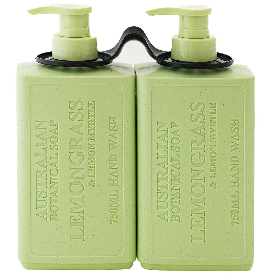 Australian Botanical Soap Hand Wash 2 x 750ml Lemon Grass & Lemon Myrtle, Kakadu Plum Extract, Organic Aloe Vera - SuperSaverAU - view 1