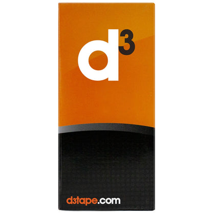 d3 K6.0 Kinesiology Tape 50mm x 6M x 3 Tapes Black