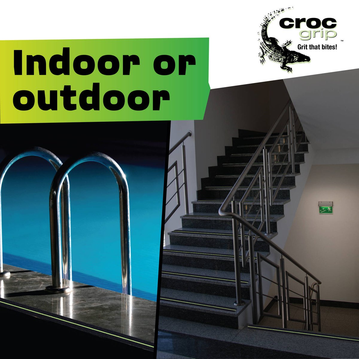 Croc Grip Anti-Slip Tape - 5m x 50mm - Glow in the Dark - P5 Rated - SuperSaverAU - view 4