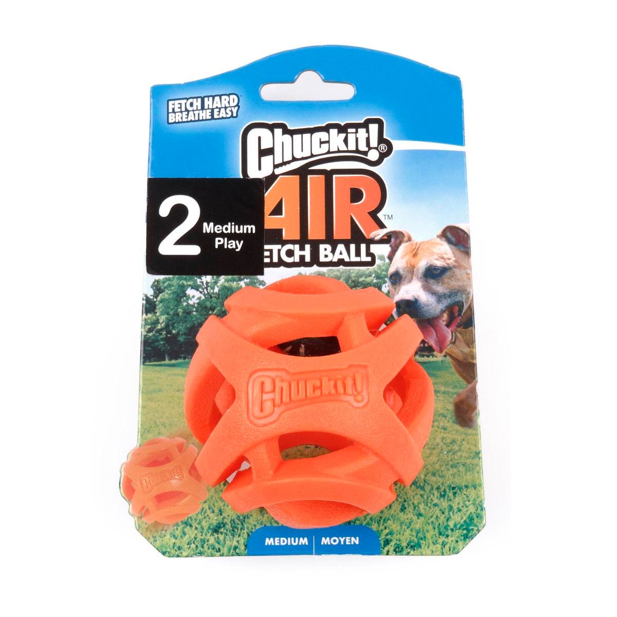 Chuckit Medium Air Fetch Ball - 89mm x 114mm - Durable - Floats - Bright Colours - SuperSaverAU - view 1