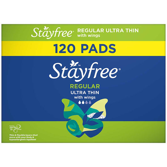 Stayfree Ultra Thin Regular Pads With Wings 120  Pack