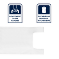 GRUNT 40L White Extra Large Kitchen Tidy Bags, 25 Pack, HDPE with Tie Handles