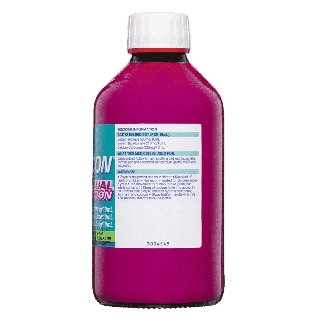 Gaviscon Dual Action Liquid 600ml - SuperSaverAU - view 2
