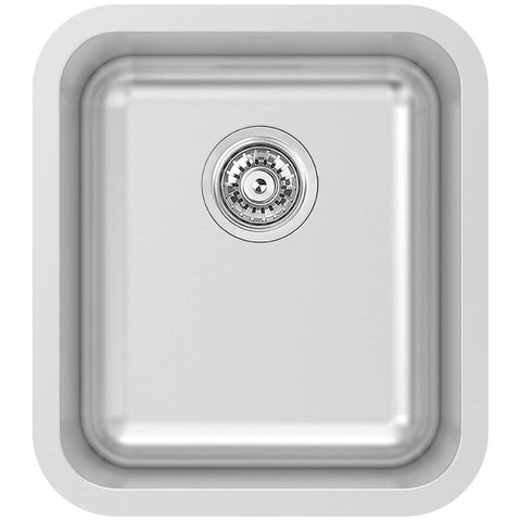 Abey R50 single bowl stainless steel sink with 26.6L capacity - top, under or flush mount - W50-100