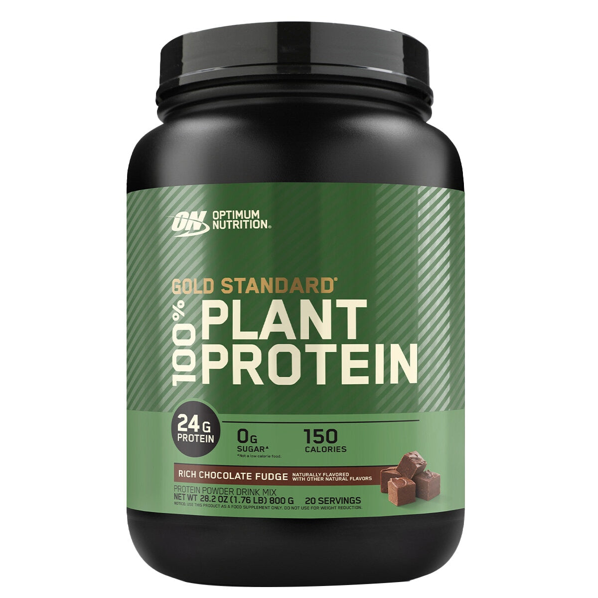 Optimum Nutrition Gold Standard 100% Plant Protein Rich Chocolate Fudge 800g - SuperSaverAU - view 1