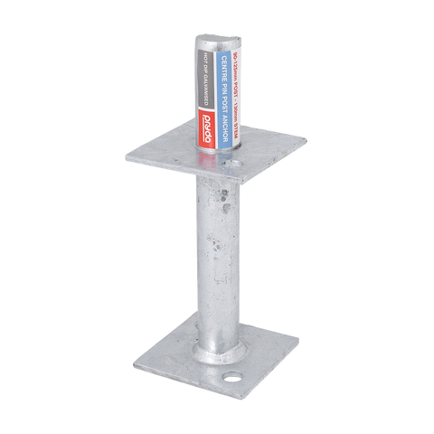 Pryda 130mm M10 Centre Pin Galvanised Steel Post Anchor