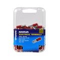 Narva 4mm Red Double Crimped Male Bullet Terminal Flared Vinyl - 100 Pack