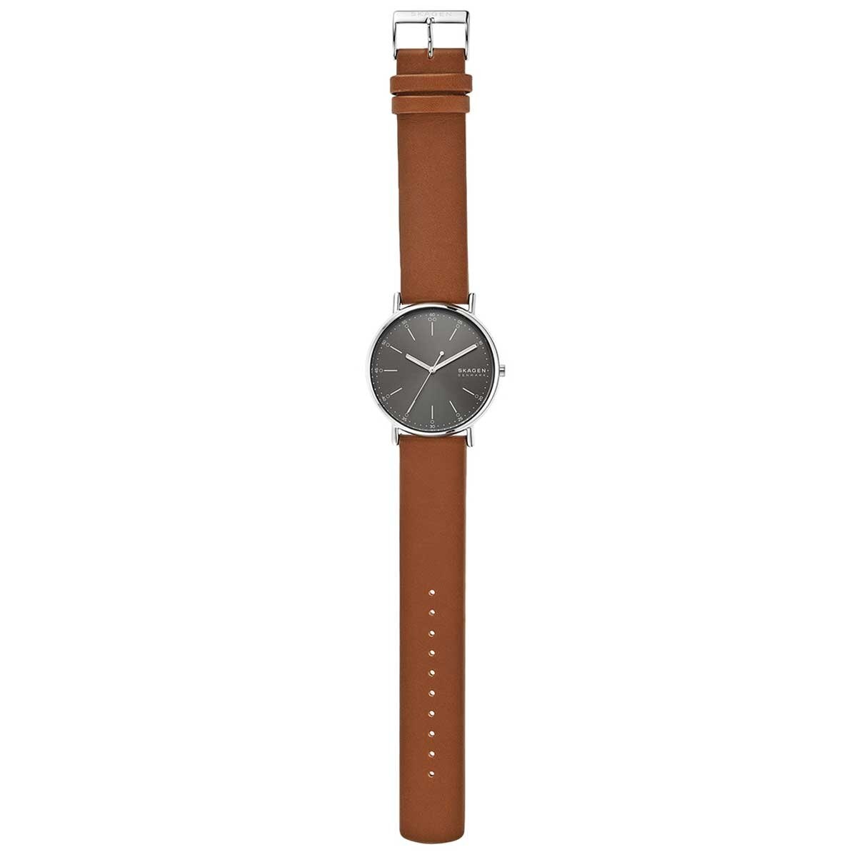 Skagen Signatur Brown Leather Men's Watch SKW6578 - SuperSaverAU - view 2
