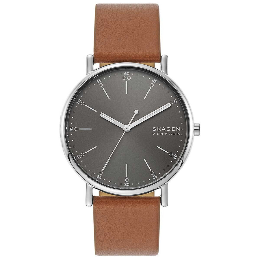Skagen Signatur Brown Leather Men's Watch SKW6578 - SuperSaverAU - view 1