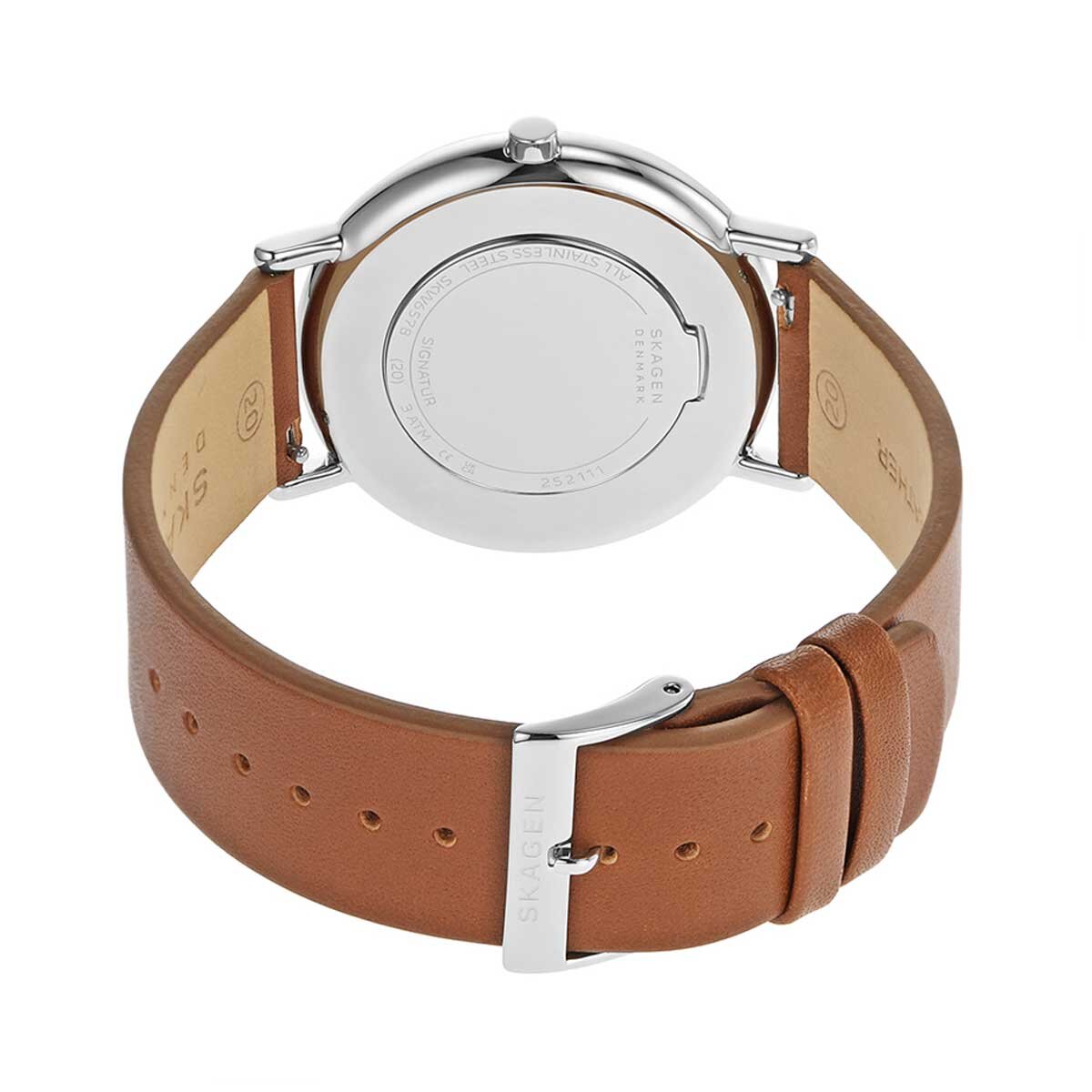 Skagen Signatur Brown Leather Men's Watch SKW6578 - SuperSaverAU - view 6