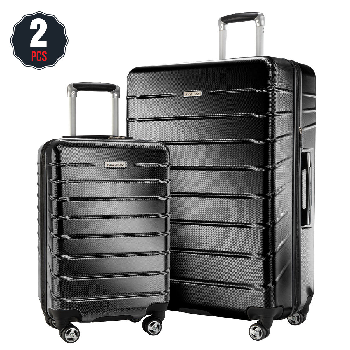 Ricardo Beverly Hills Vista Point Luggage Set 2 Piece Black - SuperSaverAU - view 1